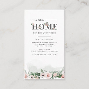 We hebben de mededeling van Floral New Address Mov Visitekaartje