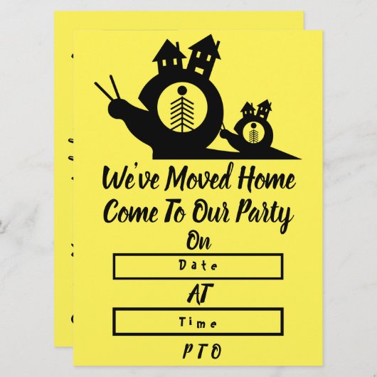 We hebben de mededeling van Slakkerij Moving Home Aankondiging (Voorkant / Achterkant)