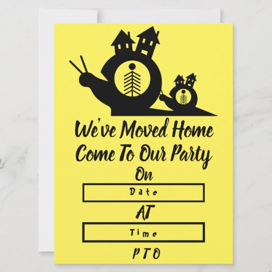 We hebben de mededeling van Slakkerij Moving Home Aankondiging (Voorkant)