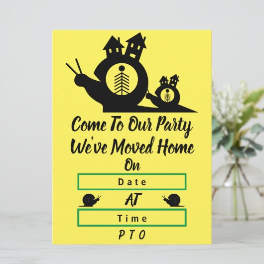 We hebben de mededeling van Slakkerij Moving Home Aankondiging (Staand voorkant)