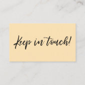 We hebben de moderne handschrift peach insert Kaar Visitekaartje (Achterkant)