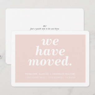 WE HEBBEN DE moderne, minimale nieuwe adresbrij ve Aankondiging