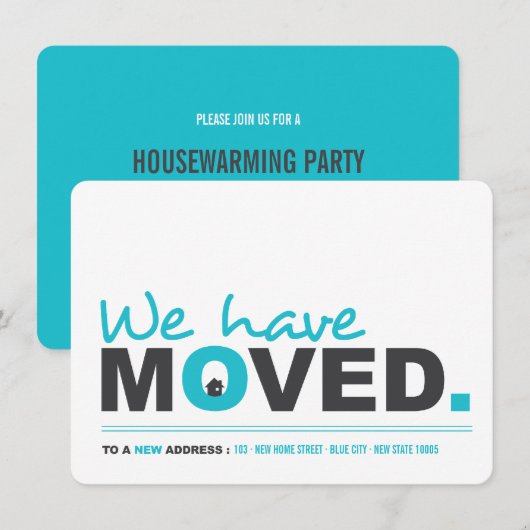 We hebben de 'Moving Announcement Housewarming Par Kaart (Voorkant / Achterkant)
