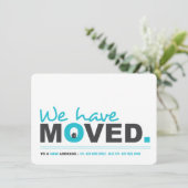 We hebben de 'Moving Announcement Housewarming Par Kaart (Staand voorkant)