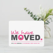 We hebben de 'Moving Announcement Housewarming Par Kaart (Staand voorkant)