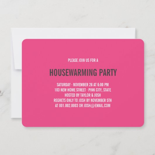 We hebben de 'Moving Announcement Housewarming Par Kaart (Achterkant)