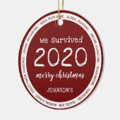 We hebben de naam van 2020 overleefd keramisch ornament (Links)