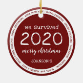 We hebben de naam van 2020 overleefd keramisch ornament (Achterkant)