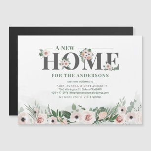 We hebben de New Home Floral Moving Announcement v