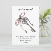 We hebben de 'New House Key Moving Announcement' v (Staand voorkant)