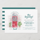 We hebben de nieuwe Adres Red Waterverf deur verpl Aankondiging (Voorkant / Achterkant)