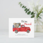 We hebben de Red Truck Moving van de Waterverf van (Staand voorkant)