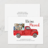 We hebben de Red Truck Moving van de Waterverf van (Voorkant / Achterkant)