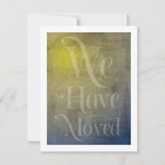 We hebben de typografie Blue Yellow Textured Kaart (Voorkant)