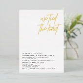 We hebben de uitnodiging tot Folie voor weddenscha (Staand Voorkant)