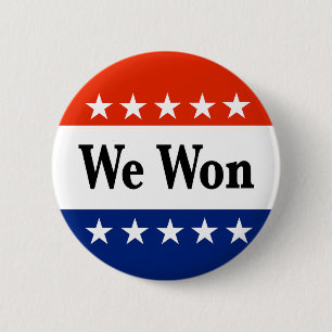 We hebben de verkiezingen van 2026 gewonnen ronde button 5,7 cm