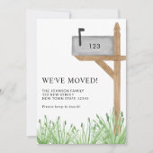 We hebben de Waterverf Mailbox verhuisaankondiging Aankondiging (Voorkant)