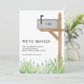 We hebben de Waterverf Mailbox verhuisaankondiging Aankondiging (Staand voorkant)