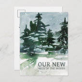 We hebben de Waterverf van het dennenbos verplaats Aankondigingskaart (Voorkant / Achterkant)