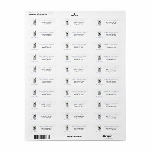 We hebben de wijziging van Address Castle New Home Etiket (Full Sheet)