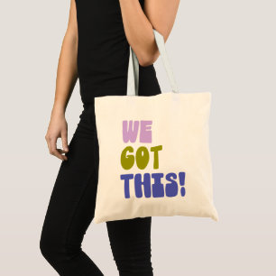 We hebben dit Inspirerend citaat groen en Paars Tote Bag
