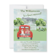 We hebben Dog Red Truck County Floral Move