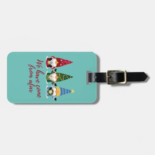 We hebben drie gnomen uit Afar. Bagagelabel (Voorkant horizontaal)