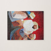 We hebben drie koningen de Mannen van Kerstmis. Legpuzzel (Horizontaal)