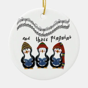 We hebben drie pinguïns kerst ornament