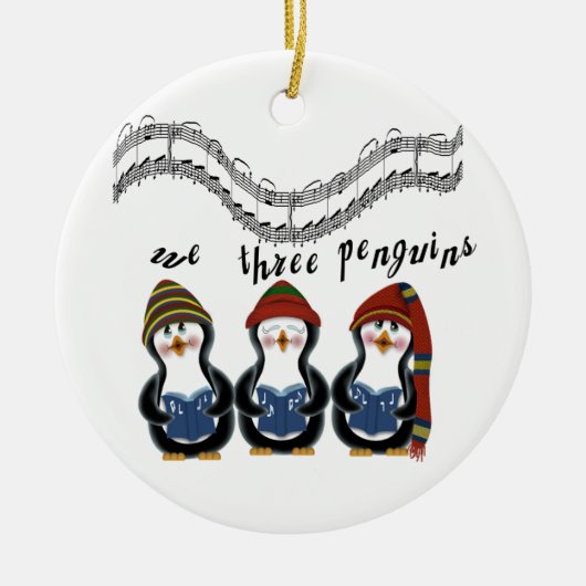 We hebben drie pinguïns kerst ornament (Voorkant)