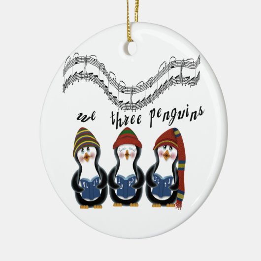 We hebben drie pinguïns kerst ornament (Links)