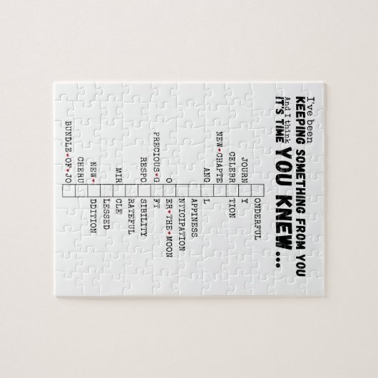 We hebben een Baby - Complete en onthullen puzzel Legpuzzel (Horizontaal)