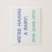 "We hebben een Baby!" Puzzel (Verticaal)