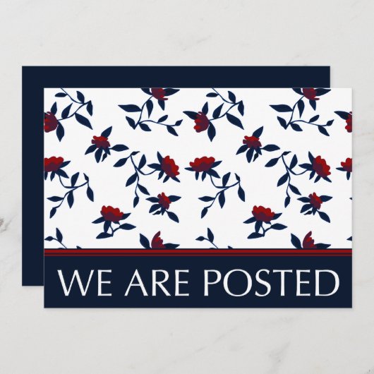 we hebben een bericht geplaatst : floral aankondiging (Voorkant / Achterkant)