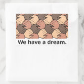 We hebben een droom. rechthoekige sticker (Tas)
