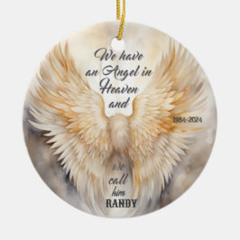 We hebben een engel in de hemel keramisch ornament