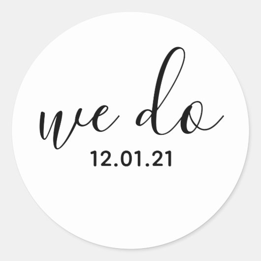 We hebben een gedateerde envelopzegel ronde sticker (Voorkant)