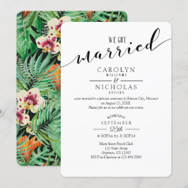 We hebben een gehuwde Floral Tropical Wedparty Kaart