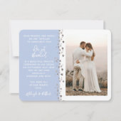 We hebben een gehuwde glitter Heart Foto Blue Whit Kaart (Voorkant)