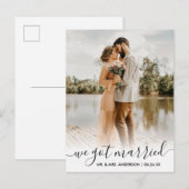 We hebben een gehuwde moderne Trendy Script-bedekk Briefkaart (Voorkant / Achterkant)