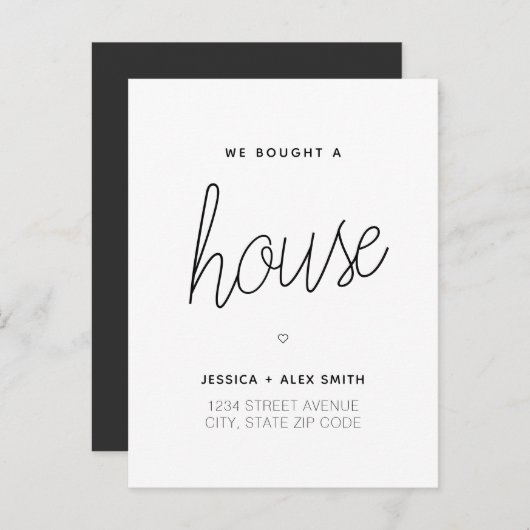 We hebben een huis gekocht dat we hebben bewogen briefkaart (Voorkant / Achterkant)
