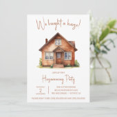 We hebben een huis gekocht! Mooie aquarel housewar Kaart (Staand voorkant)