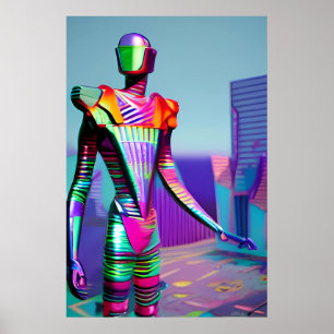 We hebben een leider Ken Gage Sci-Fi Robot nodig Poster