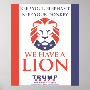 WE HEBBEN EEN LION - Trump/Pence 2016-Poster Poster