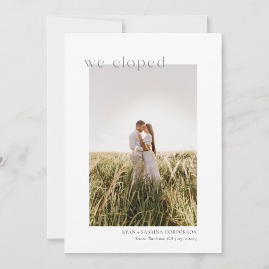 We hebben een modern minimalistisch Eucalyptus Gre Aankondiging (Voorkant)