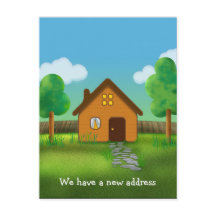 We hebben een nieuw adres - Briefkaart uitnodiging