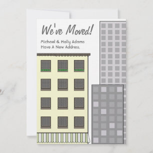 We hebben een nieuw adres/nieuw appartement verpla aankondiging