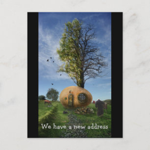 We hebben een nieuw adres Old Egg House Aankondigingskaart