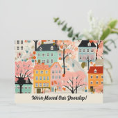 We hebben een nieuwe mededeling over adreswijzigin aankondiging (Staand voorkant)