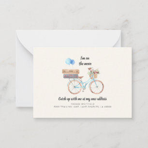 We hebben een nieuwe verhuisaankondiging gedaan notitiekaartje